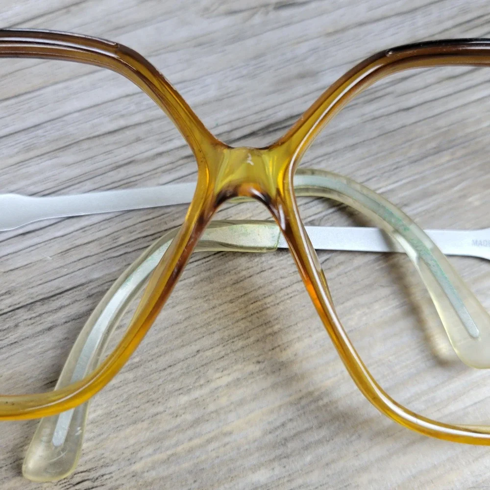 Vintage Carrera Eyeglasses Frames Mod 5554 10 Butterfly Amber Gradient Oversized
